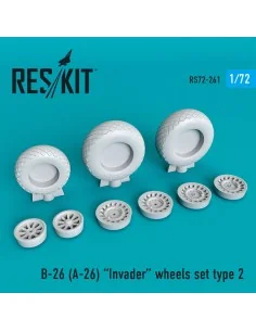 B-26 (A-26) Invader type 2 wheels set, 1/72 - ResKit Models RS72-0261 2