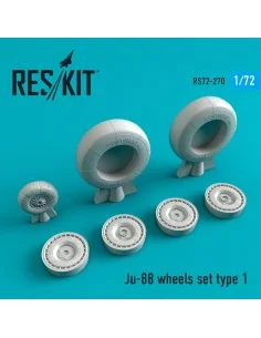 Ju-88 wheels set type 1, 1/72 - ResKit Models RS72-0270 2