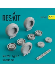 Me-262 type 2 wheels set, 1/32 - ResKit Models RS32-0205 2