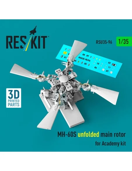 MH-60S unfolded main rotor (3D Printed) for Academy, 1/35 - ResKit ...