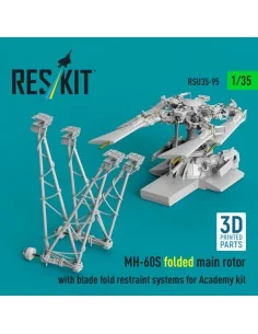 MH-60S folded main rotor with blade fold restraint systems (3D Prin... 2