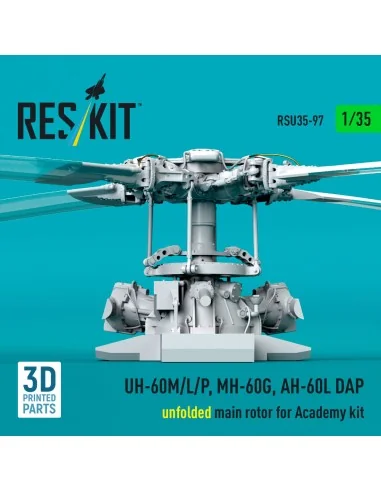 UH-60M/L/P, MH-60G, AH-60L DAP unfolded main rotor (3D Printed) for...