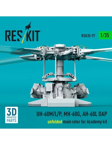 UH-60M/L/P, MH-60G, AH-60L DAP unfolded main rotor (3D Printed) for...