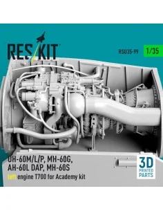 UH-60M/L/P, MH-60G, AH-60L DAP, MH-60S left engine T700 (3D Printed...