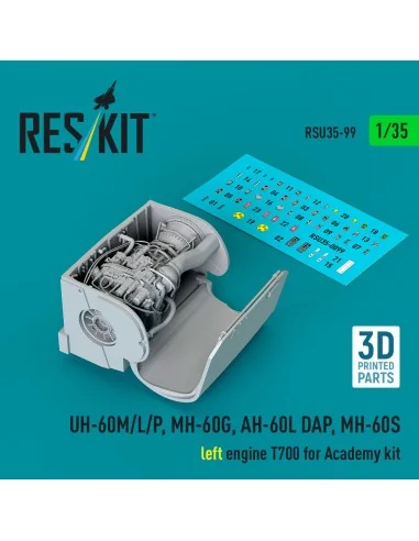 UH-60M/L/P, MH-60G, AH-60L DAP, MH-60S left engine T700 (3D Printed...