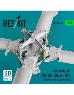 UH-60M/L/P, MH-60G, AH-60L DAP tail rotor (3D Printed) for Academy,...