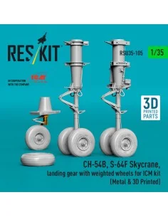 CH-54B, S-64F Skycrane, landing gear with weighted wheels (Metal & ... 2