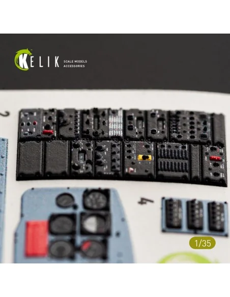 UH-1B HUEY - interior 3D decals for Trumpeter, 1/35 - Kelik K35048