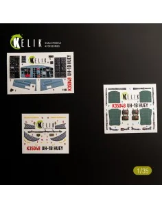 UH-1B HUEY - interior 3D decals for Trumpeter, 1/35 - Kelik K35048