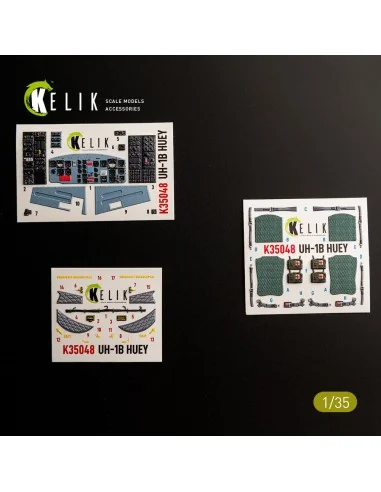 UH-1B HUEY - interior 3D decals for Trumpeter, 1/35 - Kelik K35048