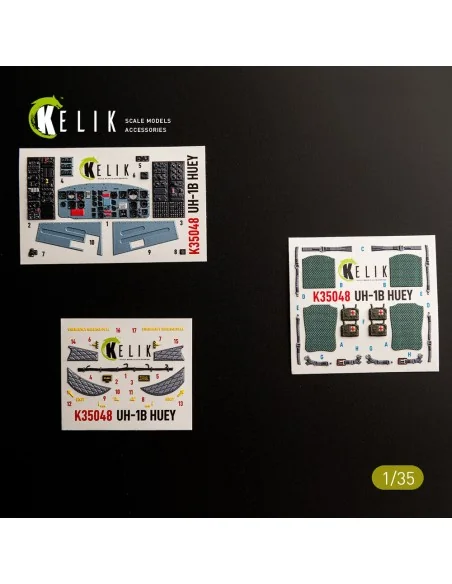 UH-1B HUEY - interior 3D decals for Trumpeter, 1/35 - Kelik K35048