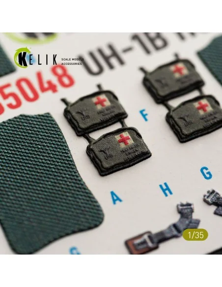 UH-1B HUEY - interior 3D decals for Trumpeter, 1/35 - Kelik K35048