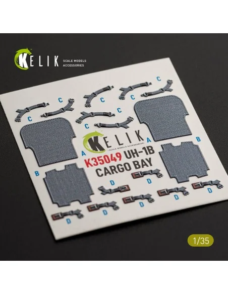 UH-1B HUEY CARGO BAY - interior 3D decals for Trumpeter, 1/35 - Kel...