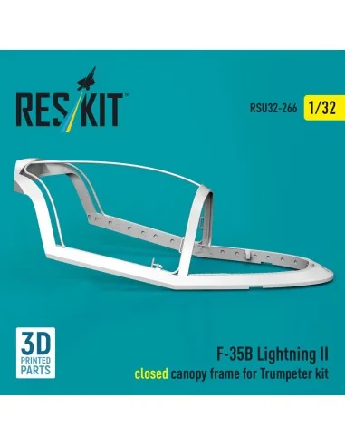 F-35B Lightning II closed canopy frame (3D Printed) for Trumpeter, ...