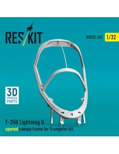 F-35B Lightning II opened canopy frame (3D Printed) for Trumpeter, ...