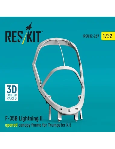 F-35B Lightning II opened canopy frame (3D Printed) for Trumpeter, ...
