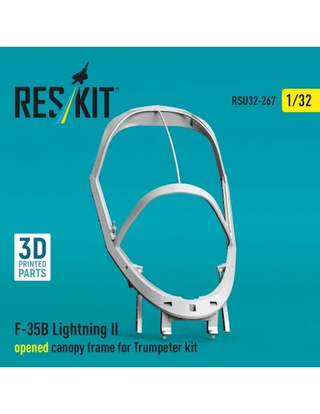 F-35B Lightning II opened canopy frame (3D Printed) for Trumpeter, ...