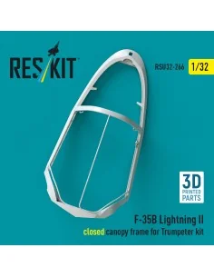 F-35B Lightning II closed canopy frame (3D Printed) for Trumpeter, ... 2