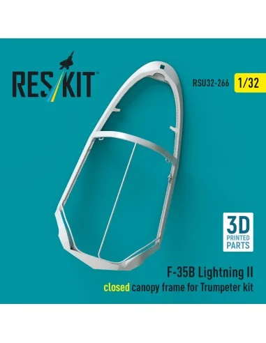F-35B Lightning II closed canopy frame (3D Printed) for Trumpeter, ...