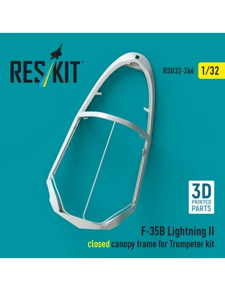 F-35B Lightning II closed canopy frame (3D Printed) for Trumpeter, ...
