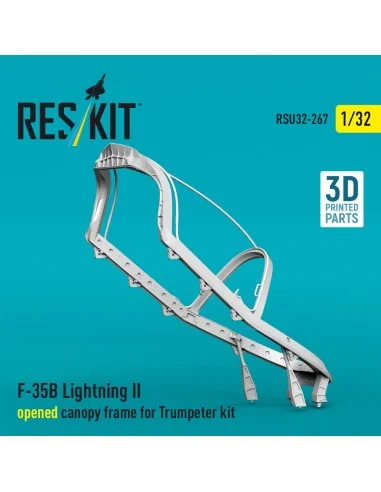 F-35B Lightning II opened canopy frame (3D Printed) for Trumpeter, ...