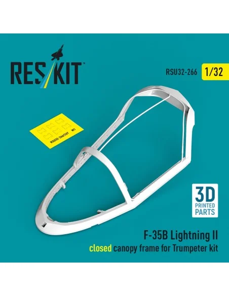 F-35B Lightning II closed canopy frame (3D Printed) for Trumpeter, ...