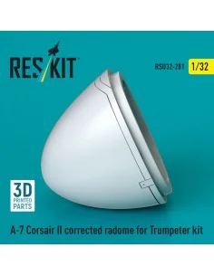 A-7 Corsair II corrected radome (3D Printed) for Trumpeter, 1/32 - ...