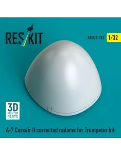 A-7 Corsair II corrected radome (3D Printed) for Trumpeter, 1/32 - ...