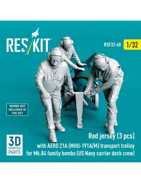 Red jerseys (3 pcs) with AERO 21A (MHU-191A/M) transport trolley fo...