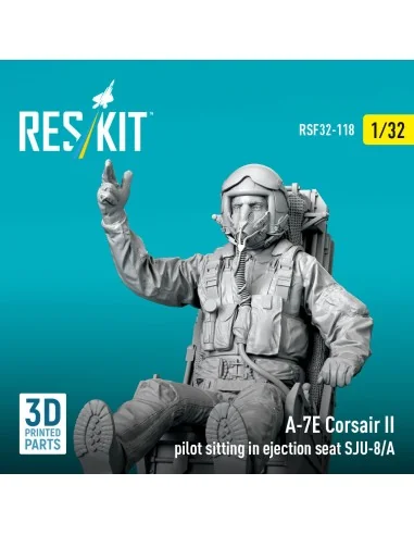 A-7E Corsair II pilot sitting in ejection seat SJU-8/A (3D Printed)...