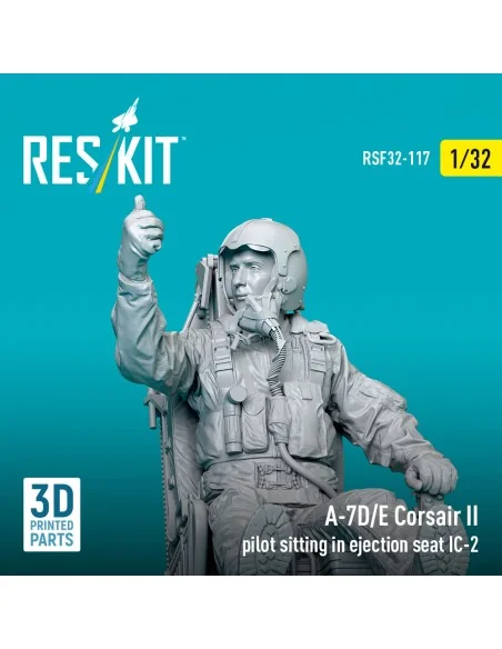 A-7D/E Corsair II pilot sitting in ejection seat IC-2 (3D Printed),...