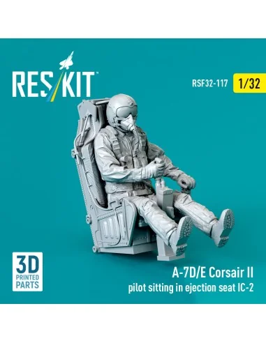 A-7D/E Corsair II pilot sitting in ejection seat IC-2 (3D Printed),...