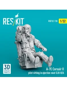 A-7E Corsair II pilot sitting in ejection seat SJU-8/A (3D Printed)... 2