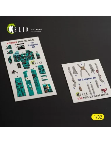 MiG-23 MLD - interior 3D decals for Trumpeter, 1/32 - Kelik K32069