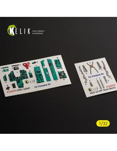 MiG-23 MF - interior 3D decals for Trumpeter, 1/32 - Kelik K32070