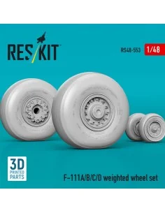 F-111A/B/C/D weighted wheel set (3D Printed), 1/48 - ResKit Models ...