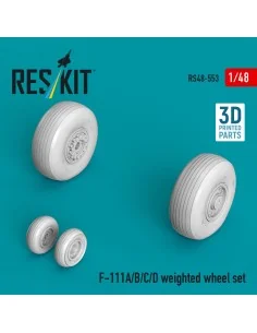 F-111A/B/C/D weighted wheel set (3D Printed), 1/48 - ResKit Models ...