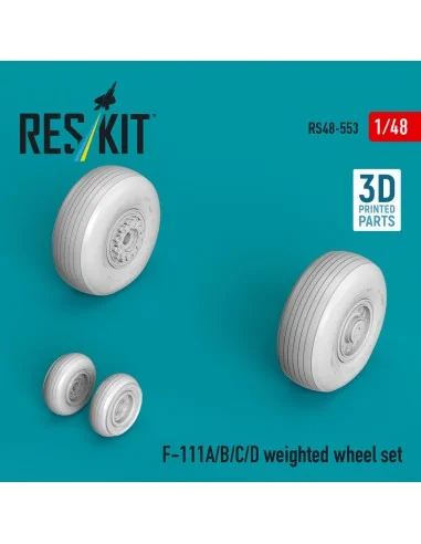 F-111A/B/C/D weighted wheel set (3D Printed), 1/48 - ResKit Models ...