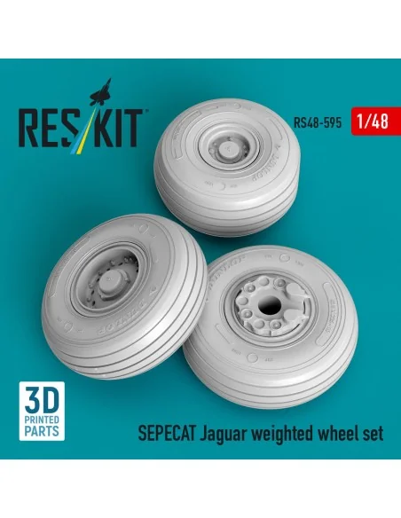 SEPECAT Jaguar weighted wheel set (3D Printed), 1/48 - ResKit Model...