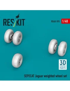 SEPECAT Jaguar weighted wheel set (3D Printed), 1/48 - ResKit Model...