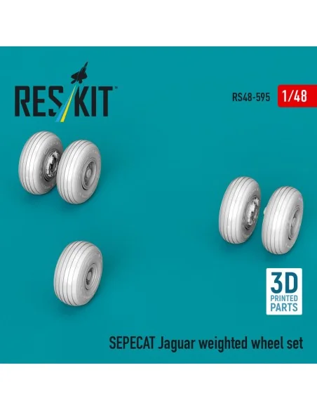 SEPECAT Jaguar weighted wheel set (3D Printed), 1/48 - ResKit Model...