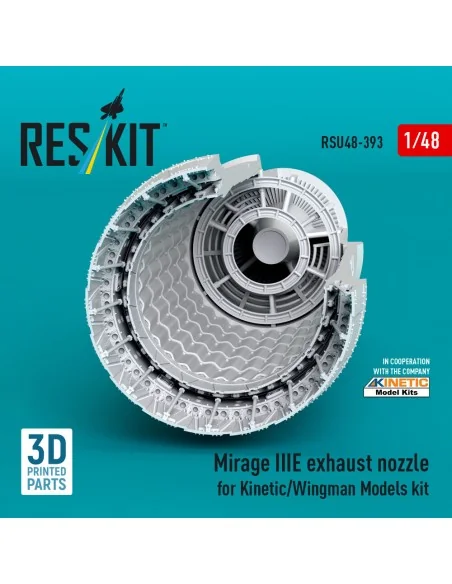 Mirage IIIE exhaust nozzle (3D Printed) Kinetic / Wingman Models, 1...