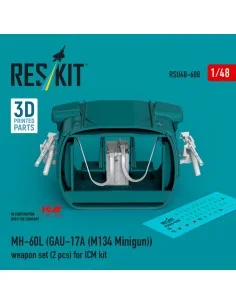 MH-60L (GAU-17A (M134 Minigun)) weapon set (2 pcs) (3D Printed) for... 2