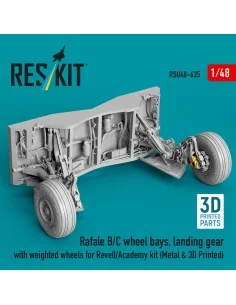 Rafale B/C wheel bays, landing gear with weighted wheels (3D Printe... 2