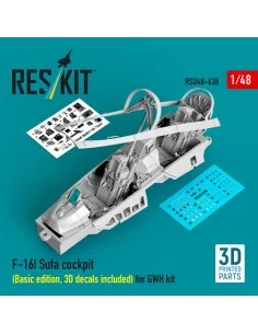 F-16I Sufa cockpit (Basic edition, 3D decals included) (3D Printed)... 2