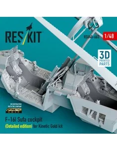 F-16I Sufa cockpit (Detailed edition) (3D Printed) for Kinetic, 1/4...