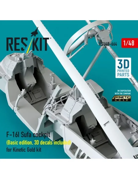 F-16I Sufa cockpit (Basic edition, 3D decals included) (3D Printed)...