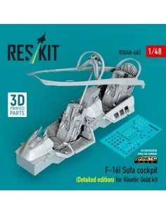 F-16I Sufa cockpit (Detailed edition) (3D Printed) for Kinetic, 1/4... 2
