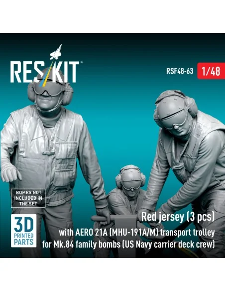 Red jerseys (3 pcs) with AERO 21A (MHU-191A/M) transport trolley fo...