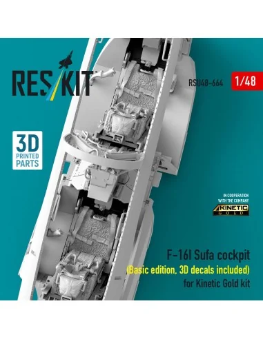 F-16I Sufa cockpit (Basic edition, 3D decals included) (3D Printed)...